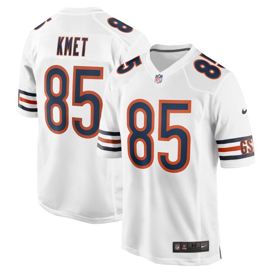 Men Chicago Bears 85 Cole Kmet Nike White Player Game NFL Jersey